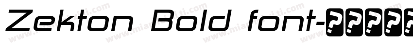 Zekton Bold font字体转换